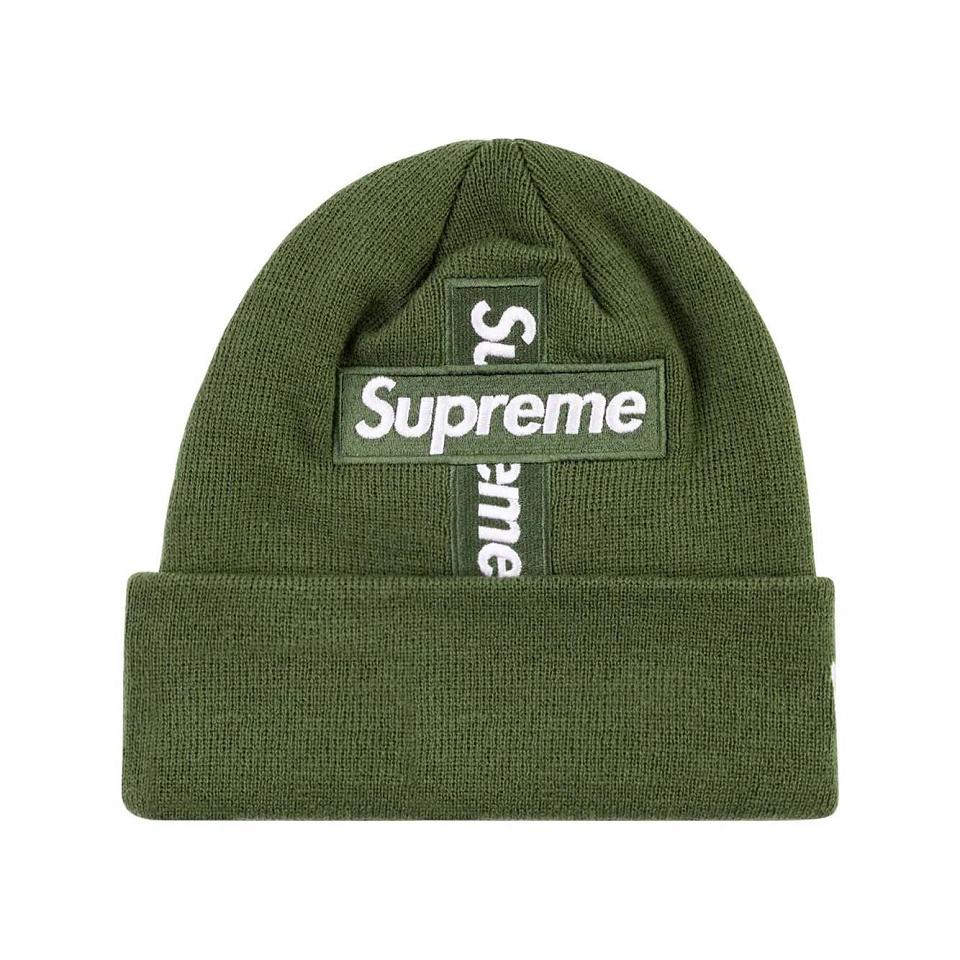 Sombreros Supreme New Era Cross Box-Logo Beanie Verde | Supreme 522HK